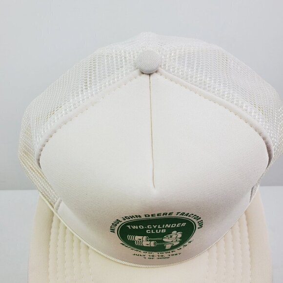 John Deere Trucker Hat Tractor Expo Vintage 1987 Iowa Corded Snapback Foam Mesh - Picture 5 of 11